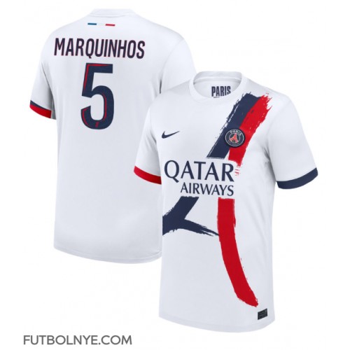 Camiseta Paris Saint-Germain Marquinhos #5 Visitante Equipación 2024-25 manga corta